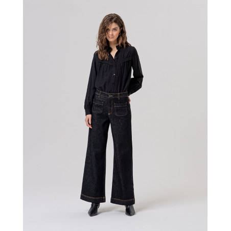 Jeans avec poches devant BAJE523 Noir - Surkana - Achat en ligne - Jaines