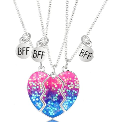 Collier BFF coeur pour 3 - Jaïnès & Co - Achat en ligne - Jaines