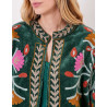 Veste Kimono velours DHARMA HFKD2694 Verte - La Fiancée - Achat en ligne - Jaines