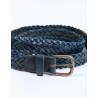 Ceinture cuir tressé DASRA Navy - La Fiancée - Achat en ligne - Jaines