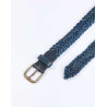 Ceinture cuir tressé DASRA Navy - La Fiancée - Achat en ligne - Jaines