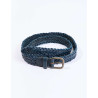 Ceinture cuir tressé DASRA Navy - La Fiancée - Achat en ligne - Jaines
