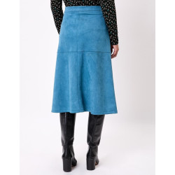 Jupe midi évasée suédine HFJB2605  - La Fiancée - Achat en ligne - Jaines