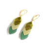 Boucles d'oreilles Sequins - cuir Chartreuse, vert clair - Chenoha Studio - Achat en ligne - Jaines