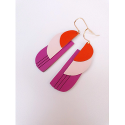 Boucles d'oreille Berlin Fresco - Rose Bouchon - Achat en ligne - Jaines