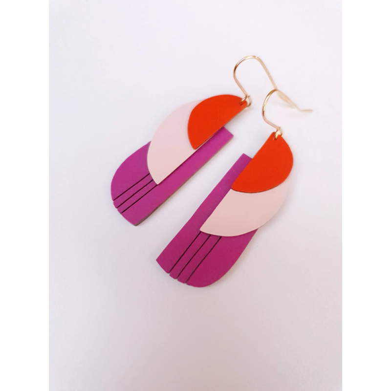 Boucles d'oreille Berlin Fresco - Rose Bouchon - Achat en ligne - Jaines