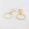 Boucles d'oreilles double anneaux - IKITA PARIS - Achat en ligne - Jaines