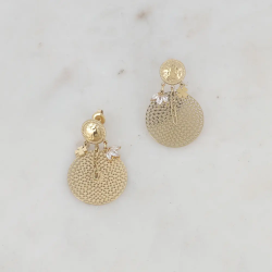 Boucles d'oreilles Trefles et lotus - IKITA PARIS - Achat en ligne - Jaines
