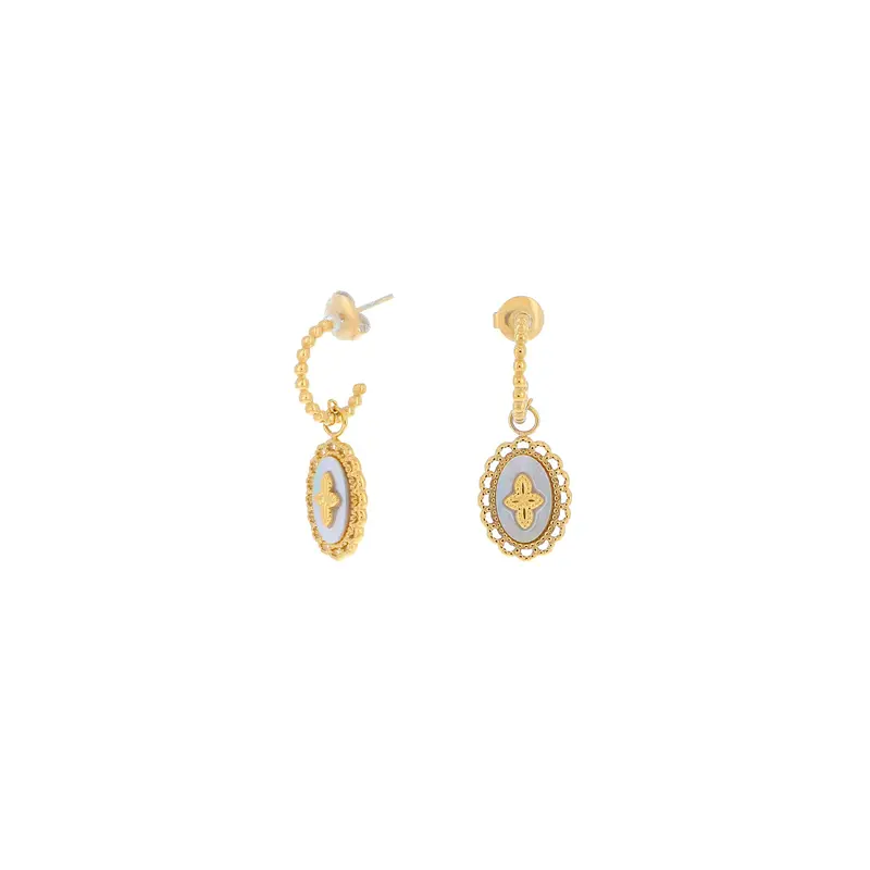 Boucles d'oreilles étoile, nacre- IKITA PARIS - Achat en ligne - Jaines