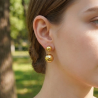 Boucles d'oreilles double sphère- Eclat Paris - Achat en ligne - Jaines
