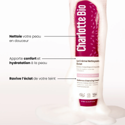 Crème Nettoyante visage éclat Bio -150ml  - Charlotte Bio - Achat en ligne - Jaines