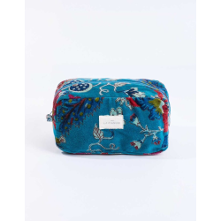 Petite pochette en velours KARUNI Floral Blue HAPM2683 - La Fiancée - Achat en ligne - Jaines
