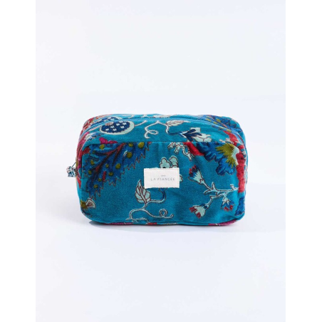 Petite pochette en velours KARUNI Floral Blue HAPM2683 - La Fiancée - Achat en ligne - Jaines