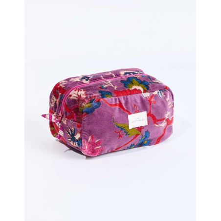 Petite pochette en velours KARUNI Floral Prune HAPM2684 - La Fiancée - Achat en ligne - Jaines